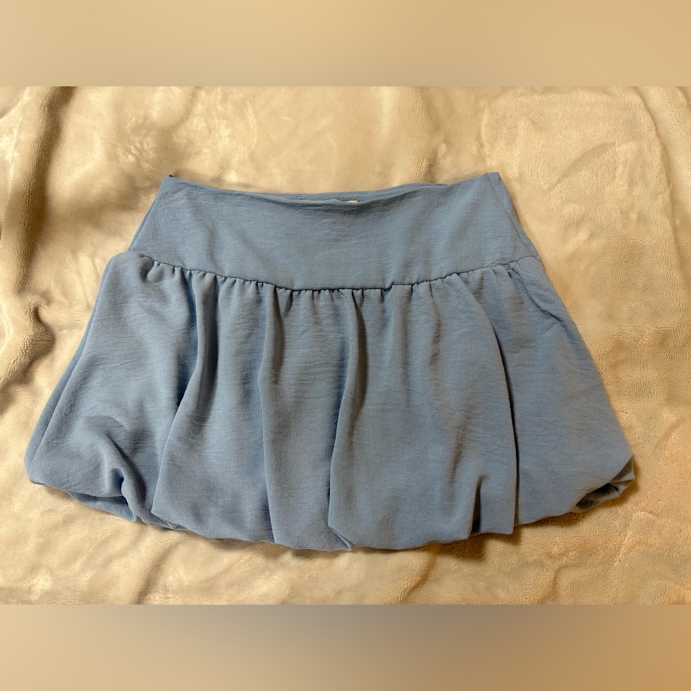 NWOT Monteau Baby Blue Bubble Skirt Size Large